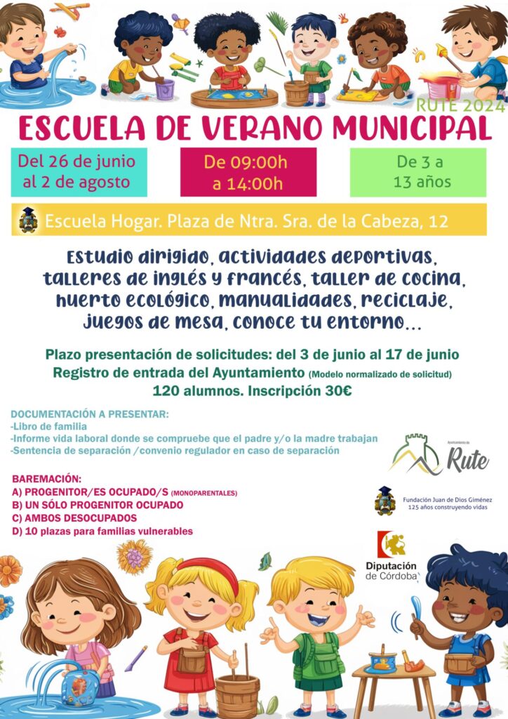 Cartel Escuela de Verano Municipal (2024)
